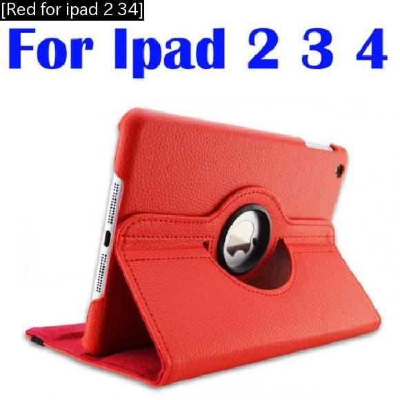 iPad iPad 2/3/4  PU쥶 ǥץ쥤360ٲž С [Red for ipad 2 34] AL-AA-2969 AL