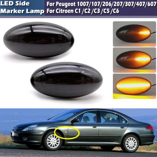 LED ダイナミック サイド マーカー ライト 適用: プジョー/PEUGEOT 207
