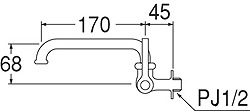 三栄水栓/SANEI 厨房用横形自在水栓 A2310-13 JAN：4973987019685